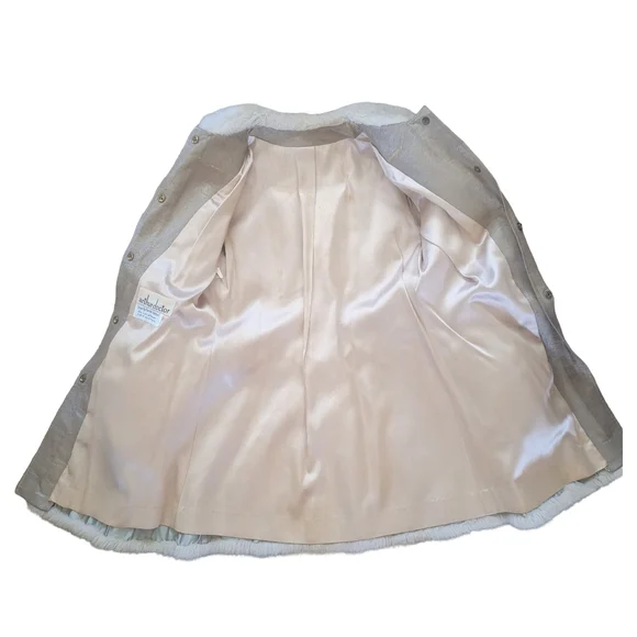 Vintage 60s 70s Penny Lane Faux Fur Winter Coat - Picture 7 of 11